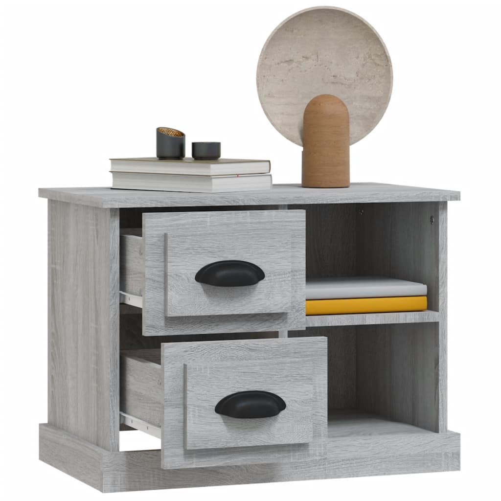 Comodino Grigio Sonoma 60x35,5x45 cm - homemem39