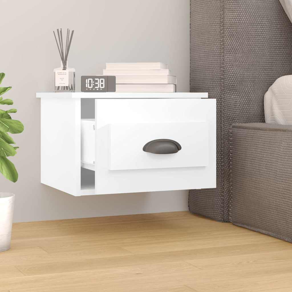 Comodino a Parete Bianco 41,5x36x28 cm - homemem39