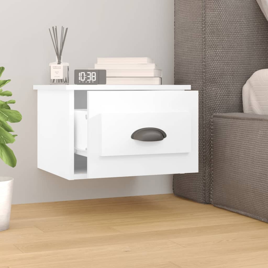 Comodini a Parete 2 pz Bianchi 41,5x36x28 cm - homemem39