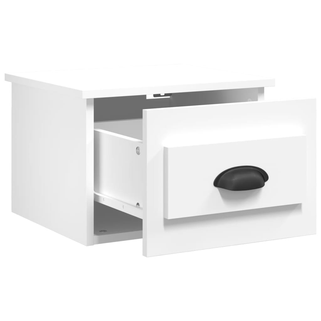 Comodini a Parete 2 pz Bianchi 41,5x36x28 cm - homemem39