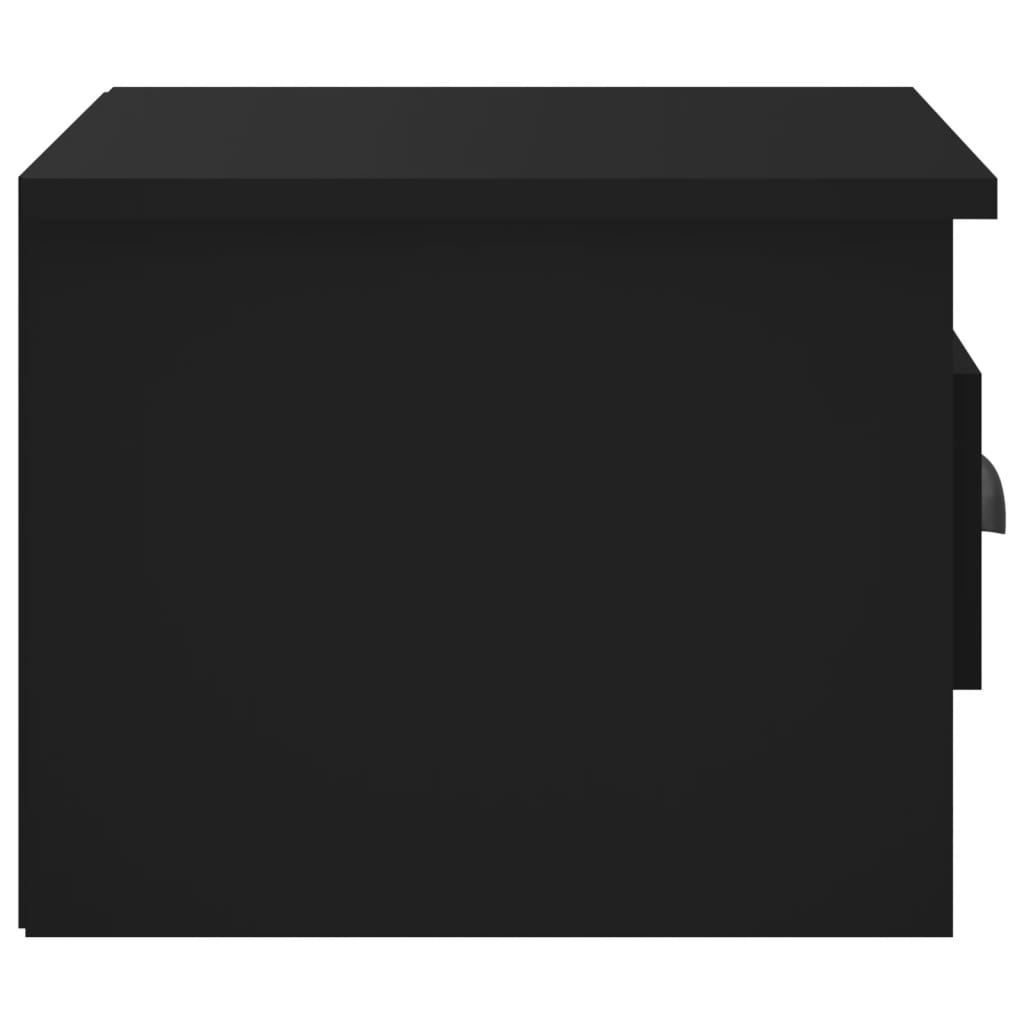Comodino a Parete Nero 41,5x36x28 cm - homemem39