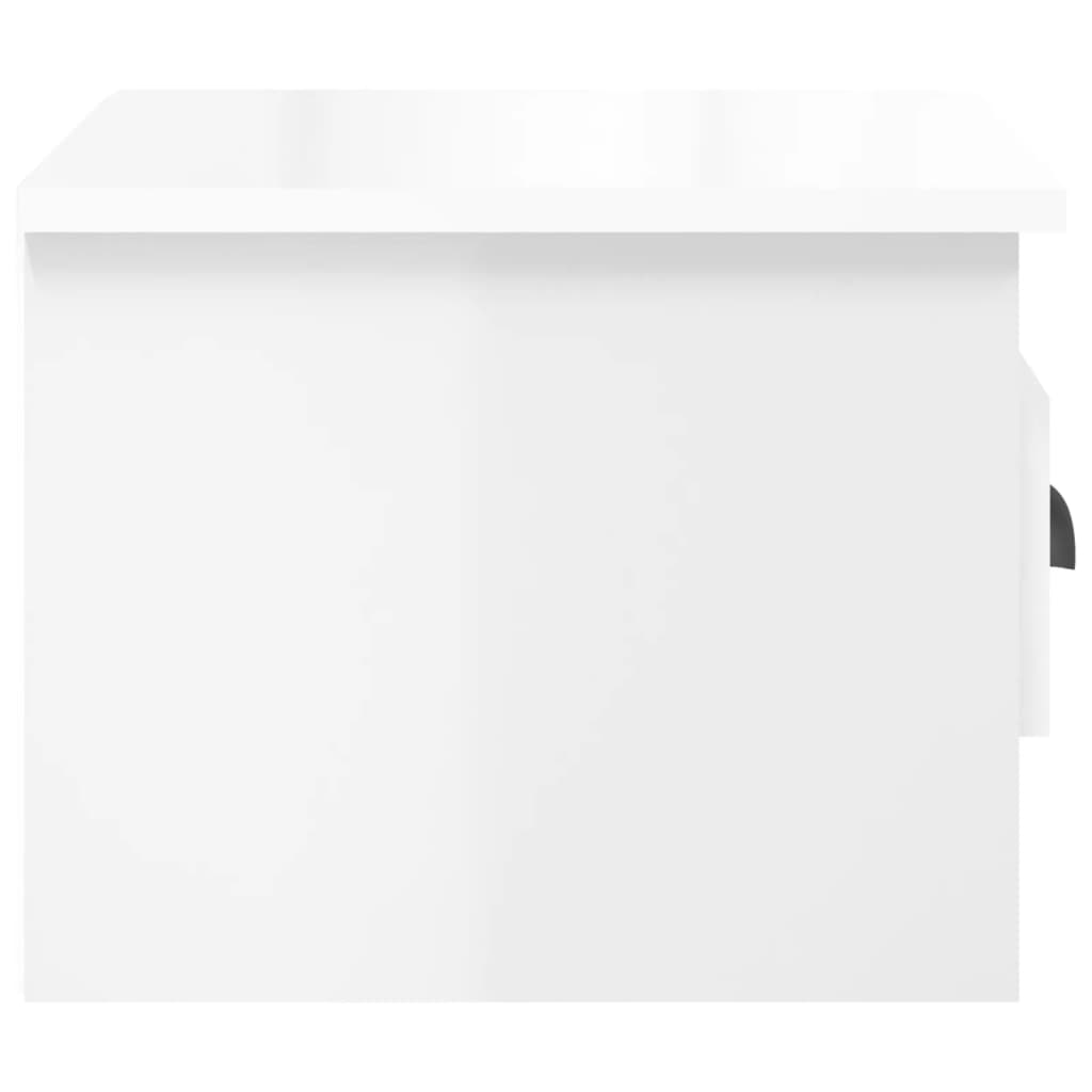 Comodini a Parete 2 pz Bianco Lucido 41,5x36x28 cm - homemem39