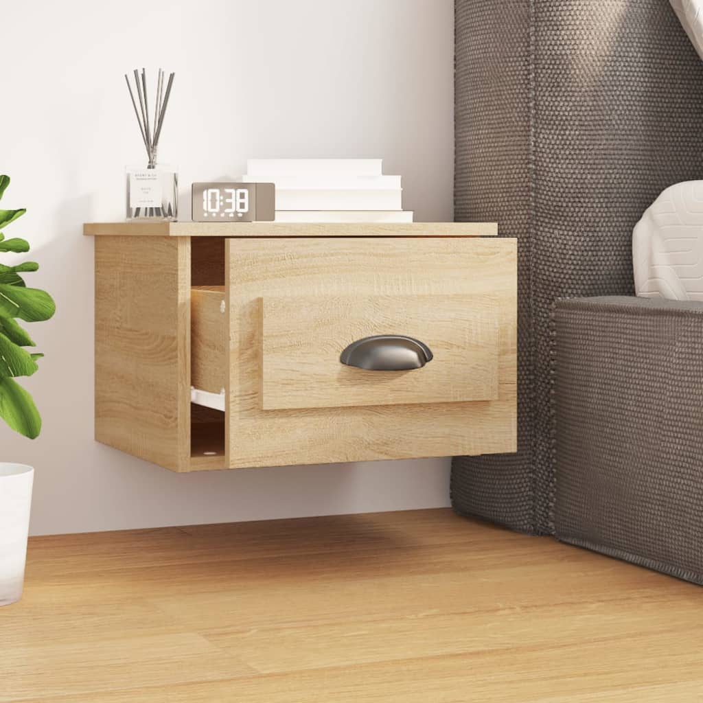 Comodino a Parete Rovere Sonoma 41,5x36x28 cm - homemem39