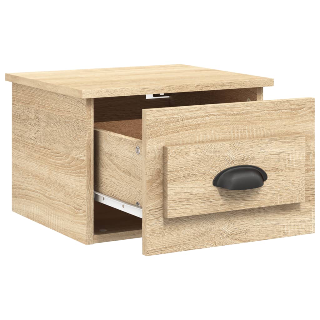 Comodini a Parete 2 pz Rovere Sonoma 41,5x36x28 cm - homemem39