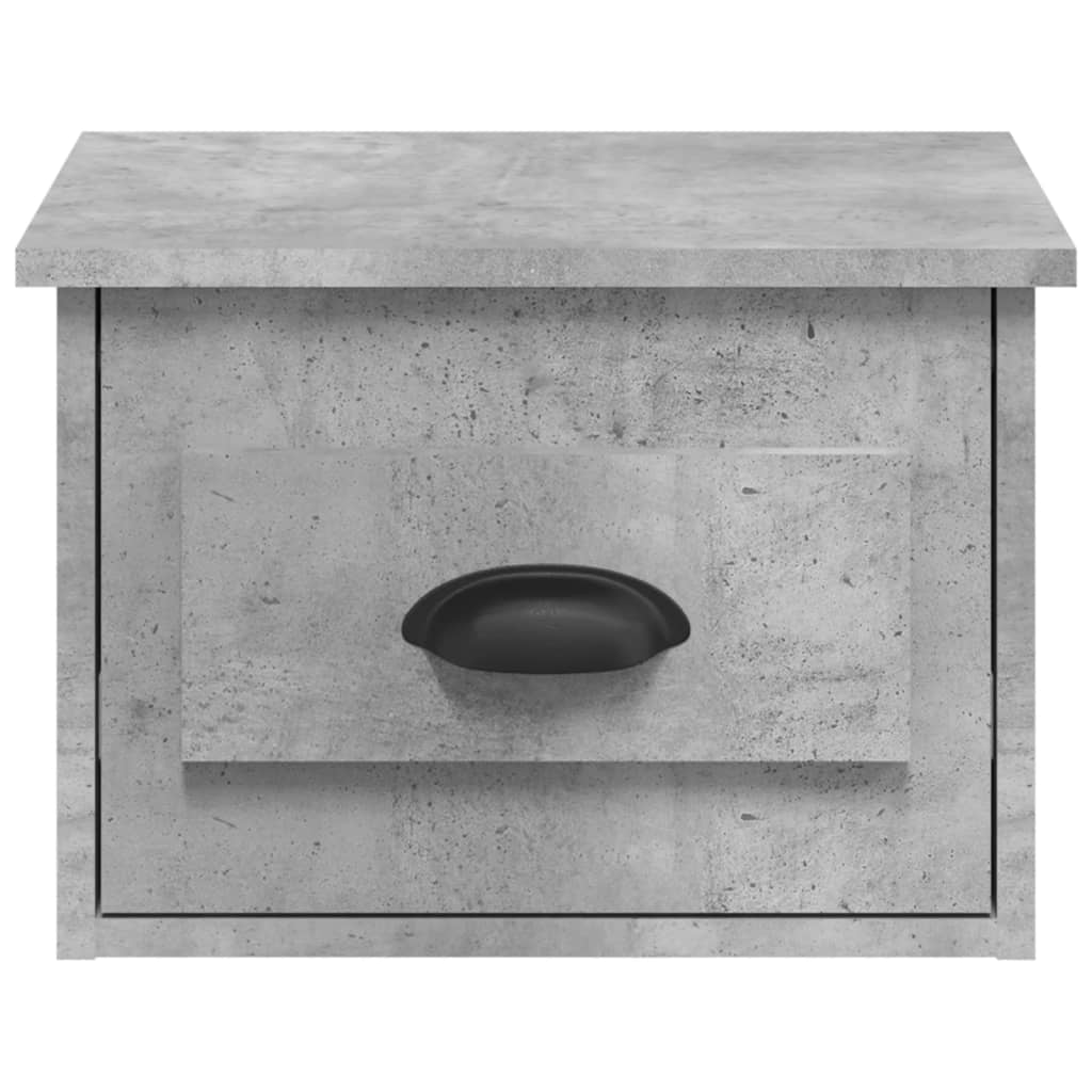Comodino a Parete Grigio Cemento 41,5x36x28 cm - homemem39