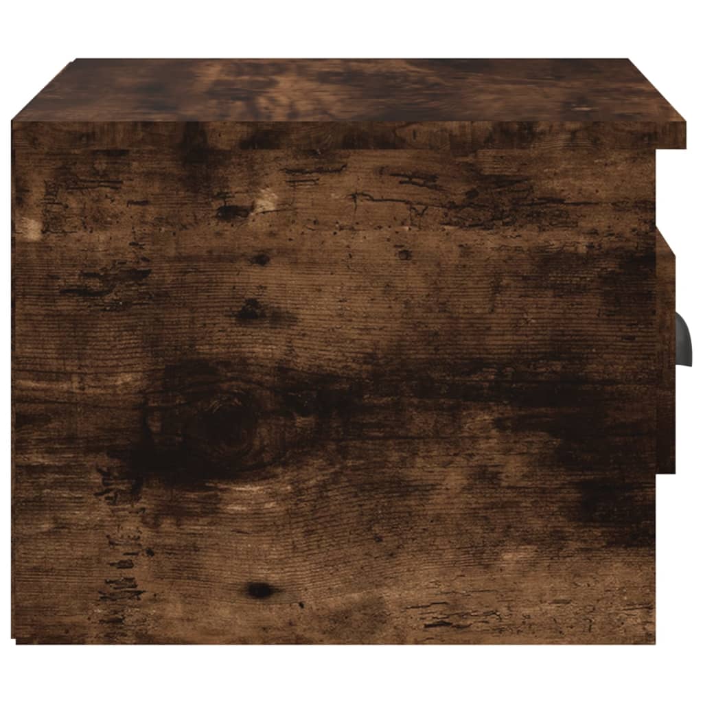 Comodini a Parete 2 pz Rovere Fumo 41,5x36x28 cm - homemem39