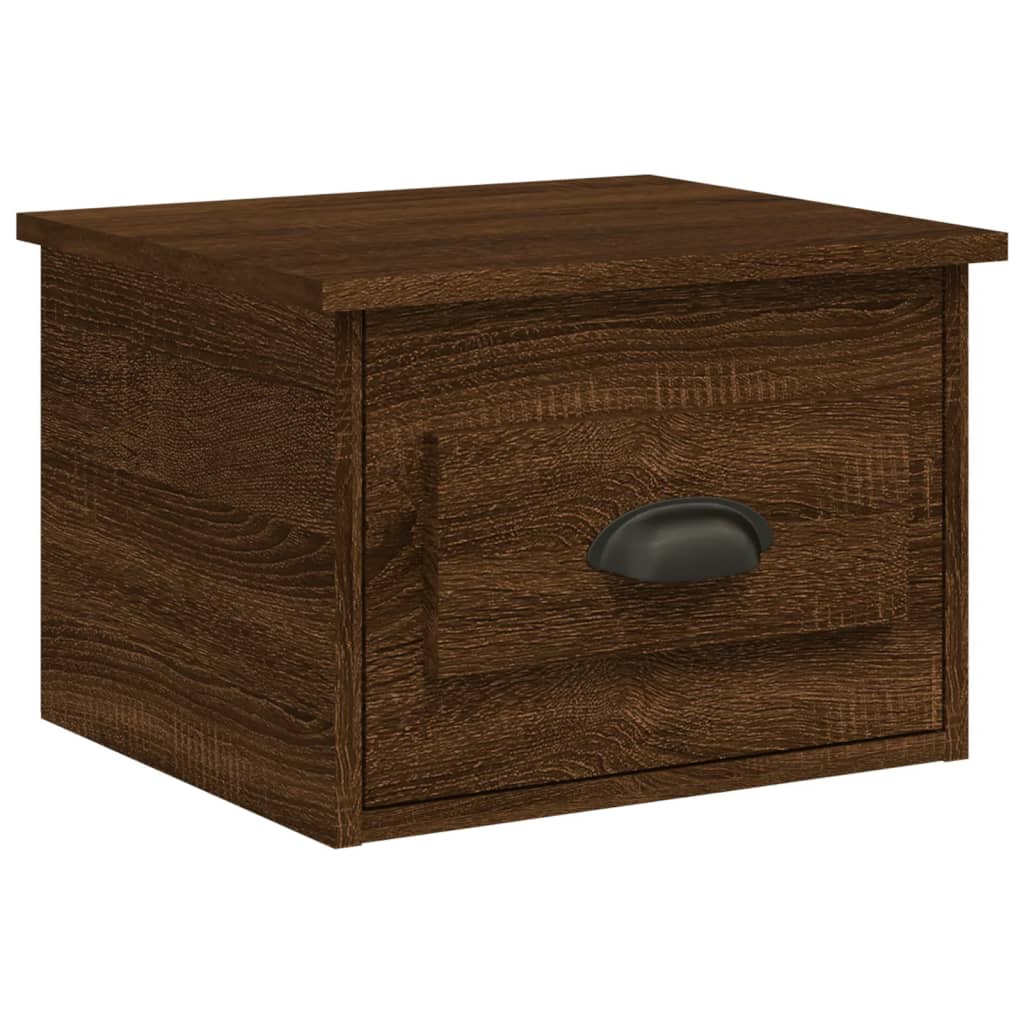 Comodino a Parete Rovere Marrone 41,5x36x28 cm - homemem39