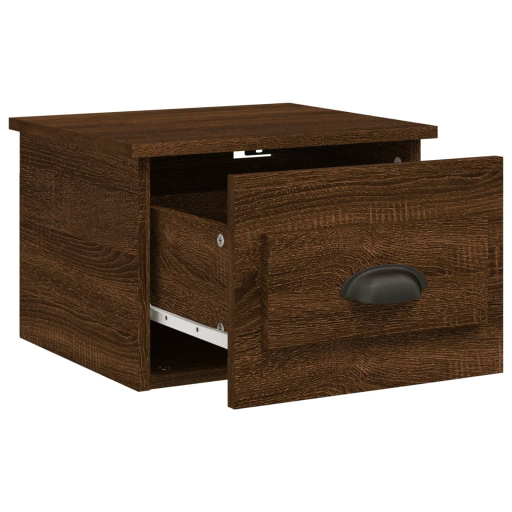 Comodino a Parete Rovere Marrone 41,5x36x28 cm - homemem39
