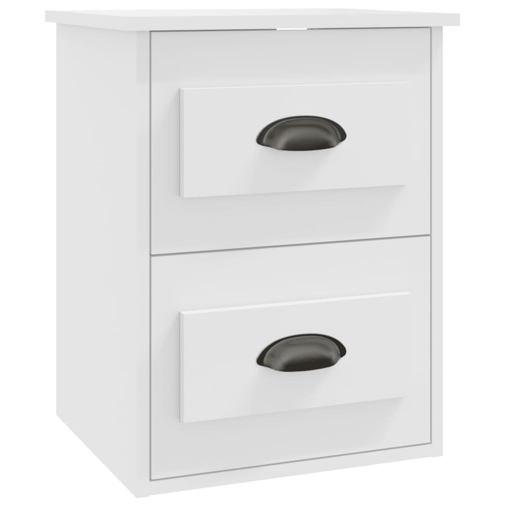 Comodini a Parete 2 pz Bianchi 41,5x36x53 cm - homemem39