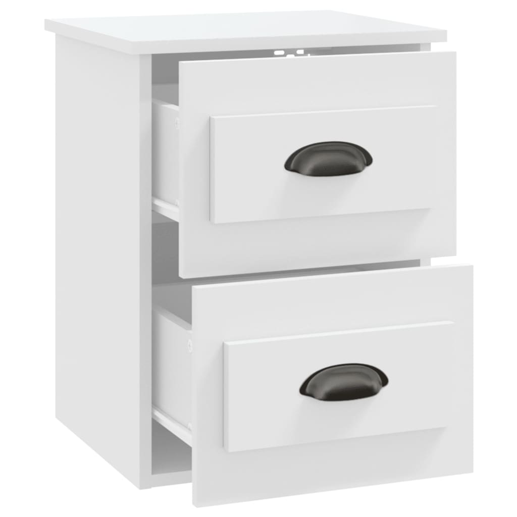 Comodini a Parete 2 pz Bianchi 41,5x36x53 cm - homemem39