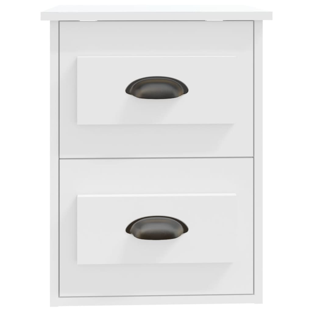 Comodini a Parete 2 pz Bianchi 41,5x36x53 cm - homemem39