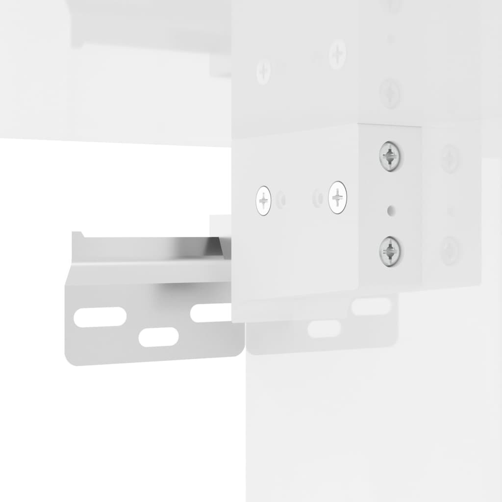 Comodini a Parete 2 pz Bianco Lucido 41,5x36x53 cm | homemem39