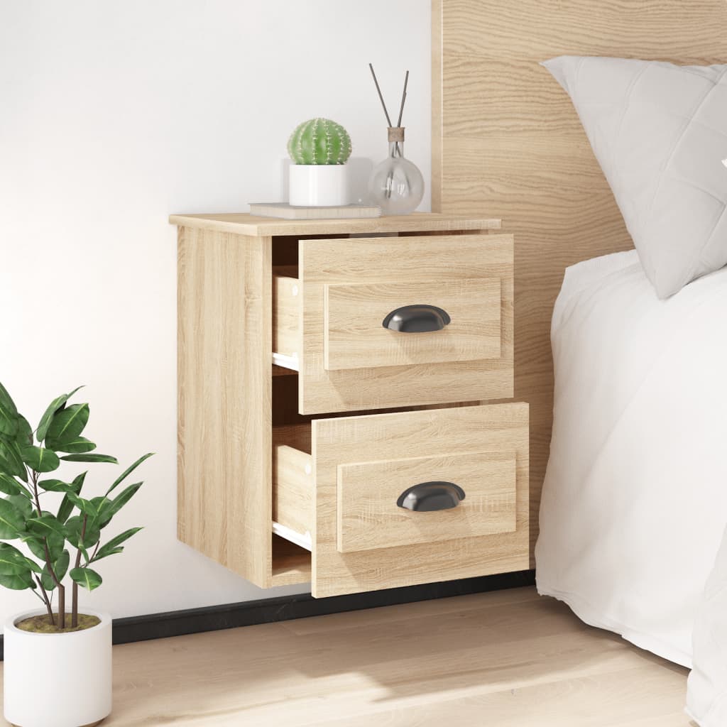 Comodino a Parete Rovere Sonoma 41,5x36x53 cm - homemem39