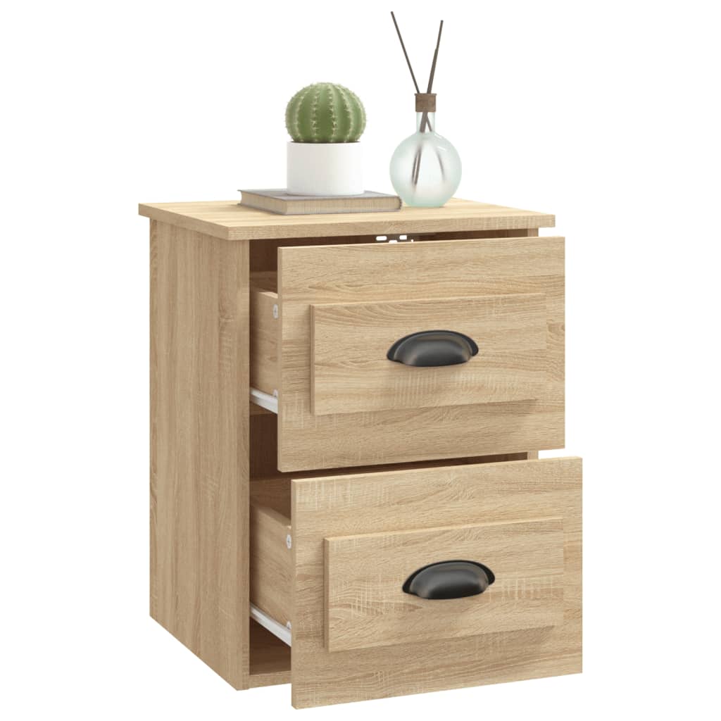 Comodino a Parete Rovere Sonoma 41,5x36x53 cm - homemem39