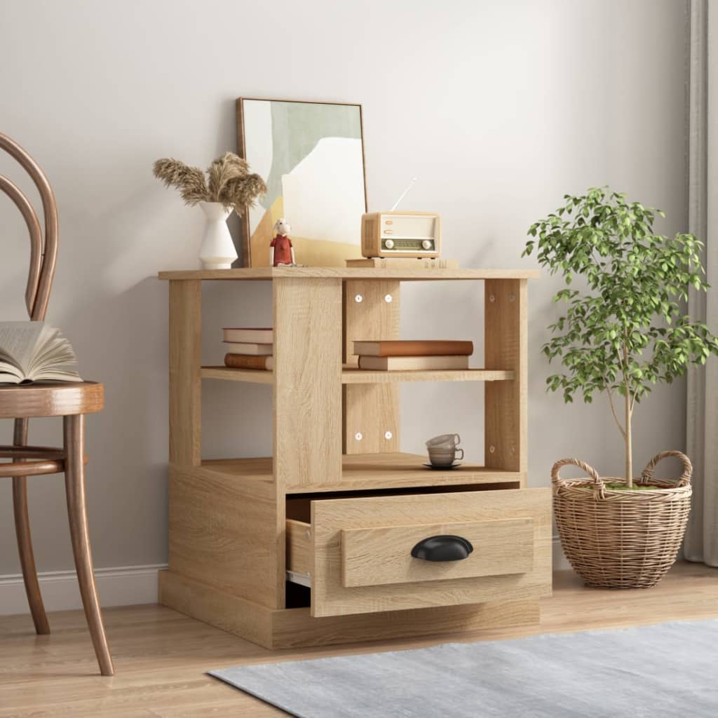 Tavolino Rovere Sonoma 50x50x60 cm in Legno Multistrato - homemem39