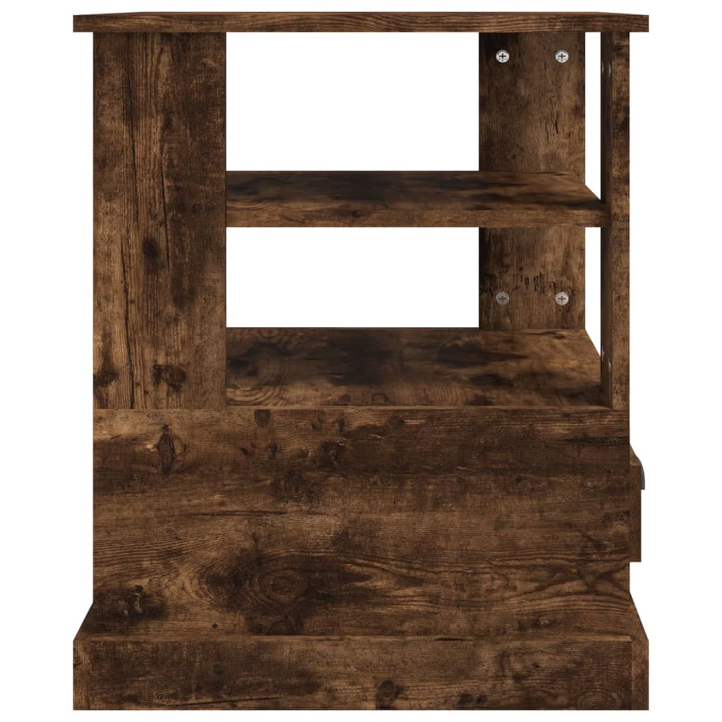 Tavolino Rovere Fumo 50x50x60 cm in Legno Multistrato - homemem39