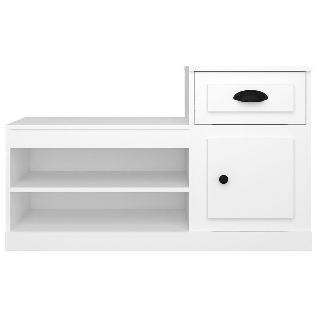 Scarpiera Bianca 100x42x60 cm in Legno Multistrato - homemem39