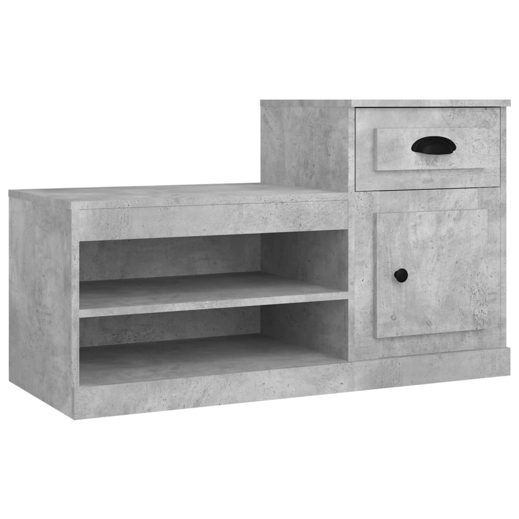 Scarpiera Grigio Cemento 100x42x60 cm in Legno Multistrato - homemem39