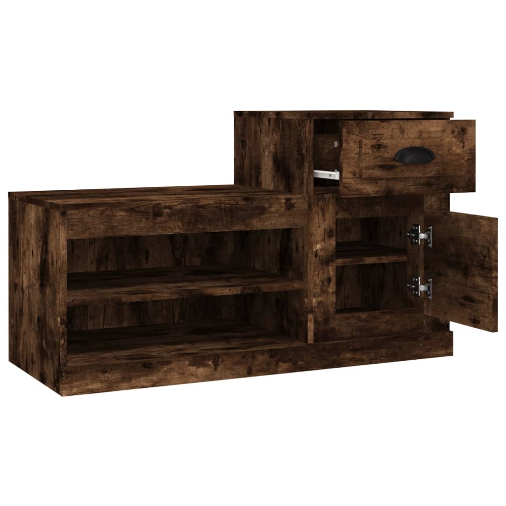 Scarpiera Rovere Fumo 100x42x60 cm in Legno Multistrato - homemem39