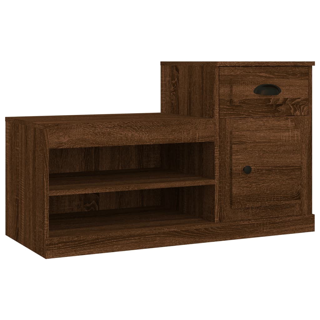 Scarpiera Rovere Marrone 100x42x60 cm in Legno Multistrato - homemem39