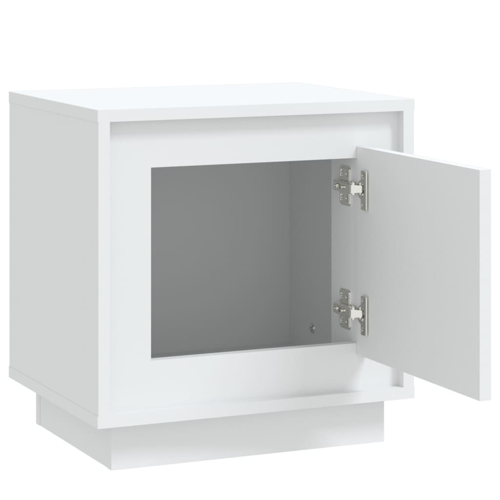 Comodini 2 pz Bianchi 44x35x45 cm in Legno Multistrato - homemem39