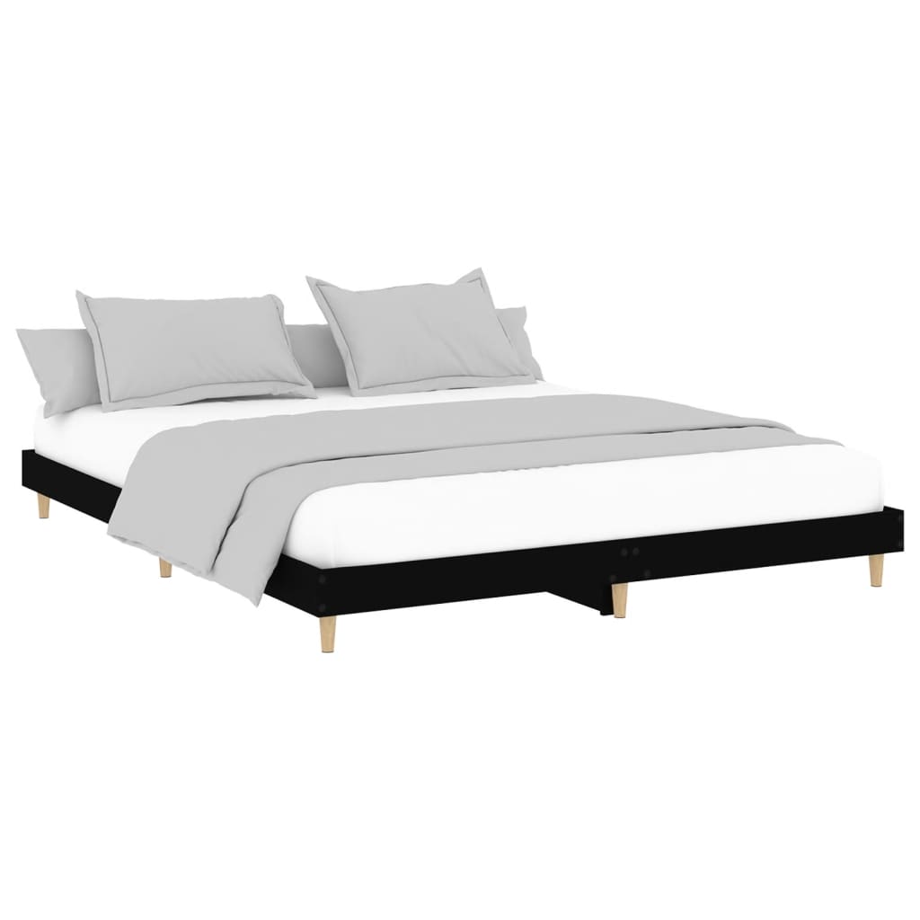 Giroletto Nero 200x200 cm in Legno Multistrato - homemem39