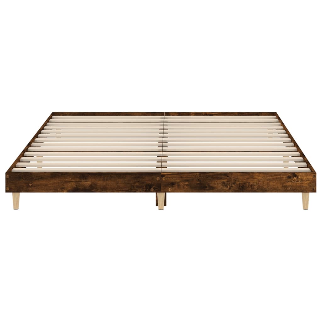 Giroletto senza Materasso Rovere Fumo 200x200 cm in Truciolato - homemem39