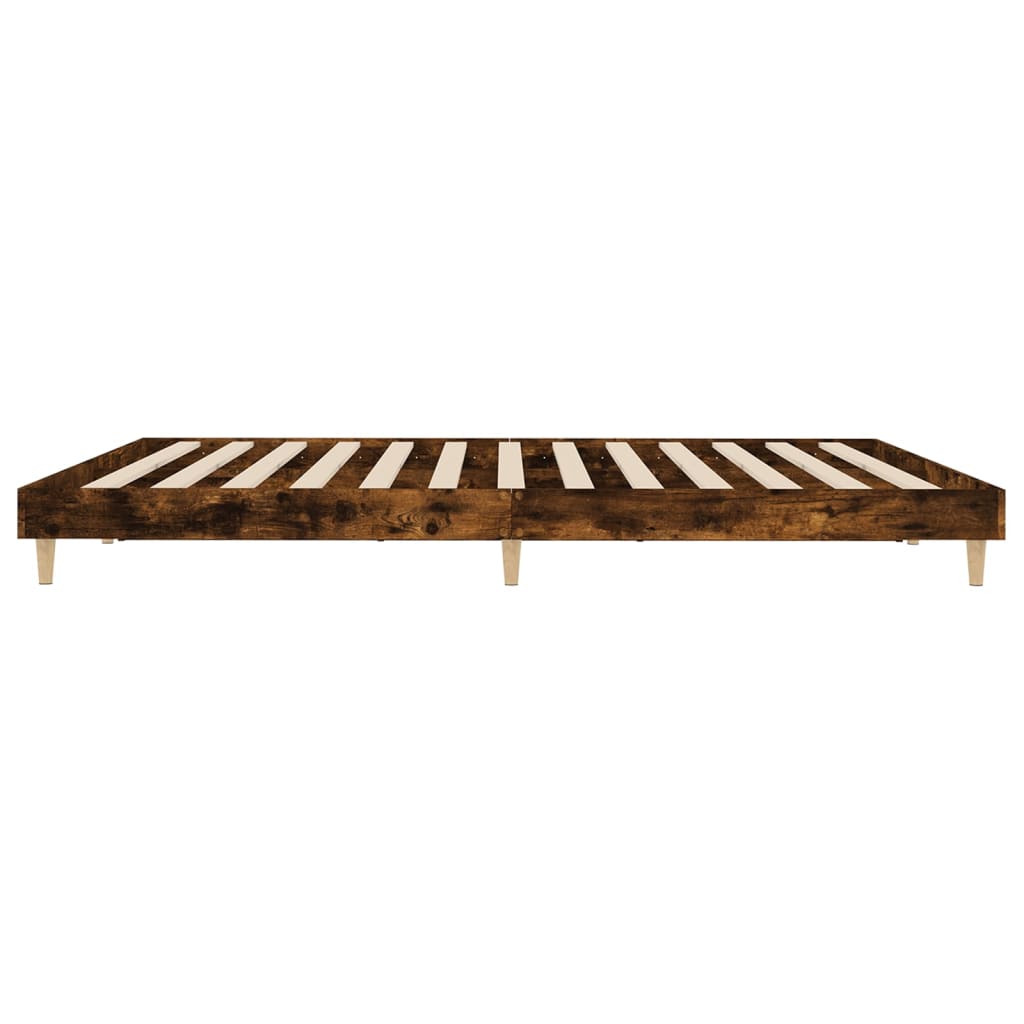 Giroletto senza Materasso Rovere Fumo 200x200 cm in Truciolato - homemem39