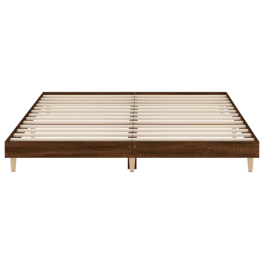 Giroletto senza Materasso Rovere Marrone 200x200 cm Truciolato - homemem39