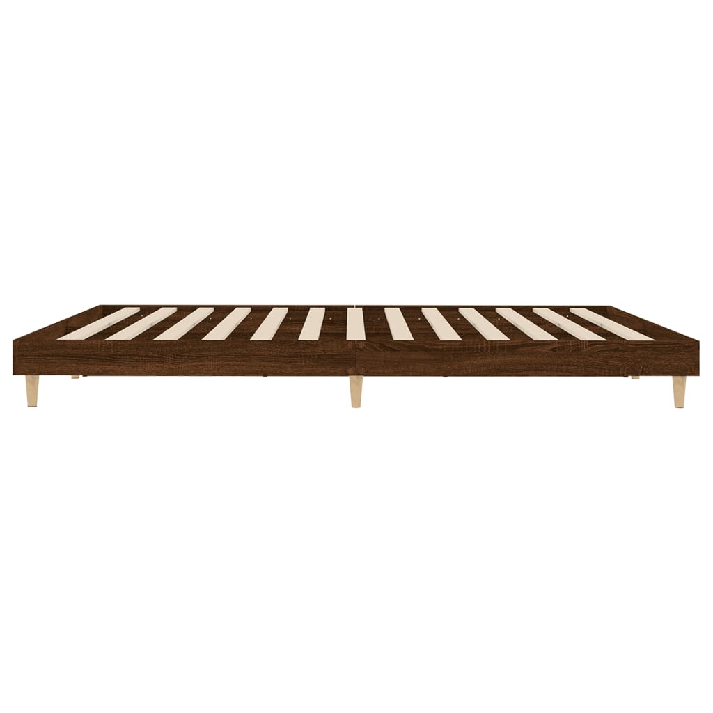 Giroletto senza Materasso Rovere Marrone 200x200 cm Truciolato - homemem39