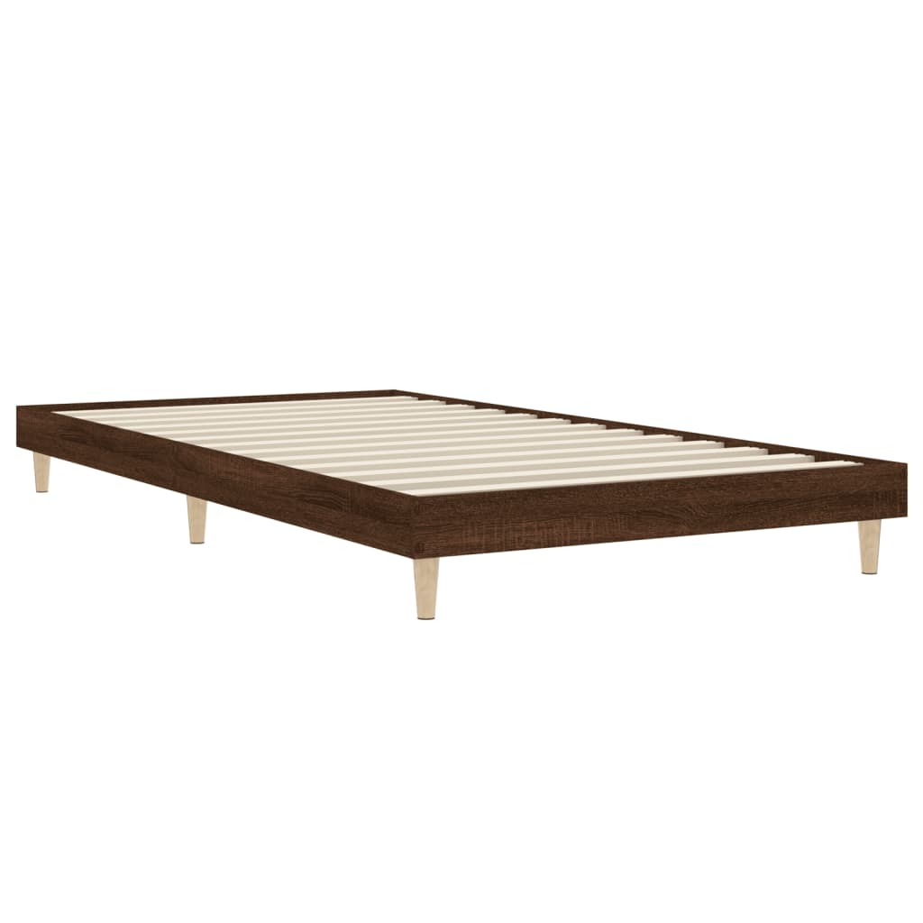 Giroletto senza Materasso Rovere Marrone 100x200 cm Truciolato - homemem39