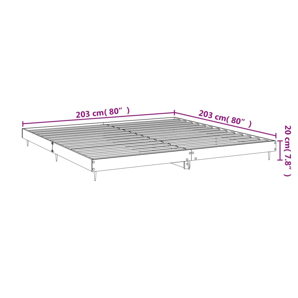 Giroletto Bianco Lucido 200x200 cm in Legno Multistrato | homemem39