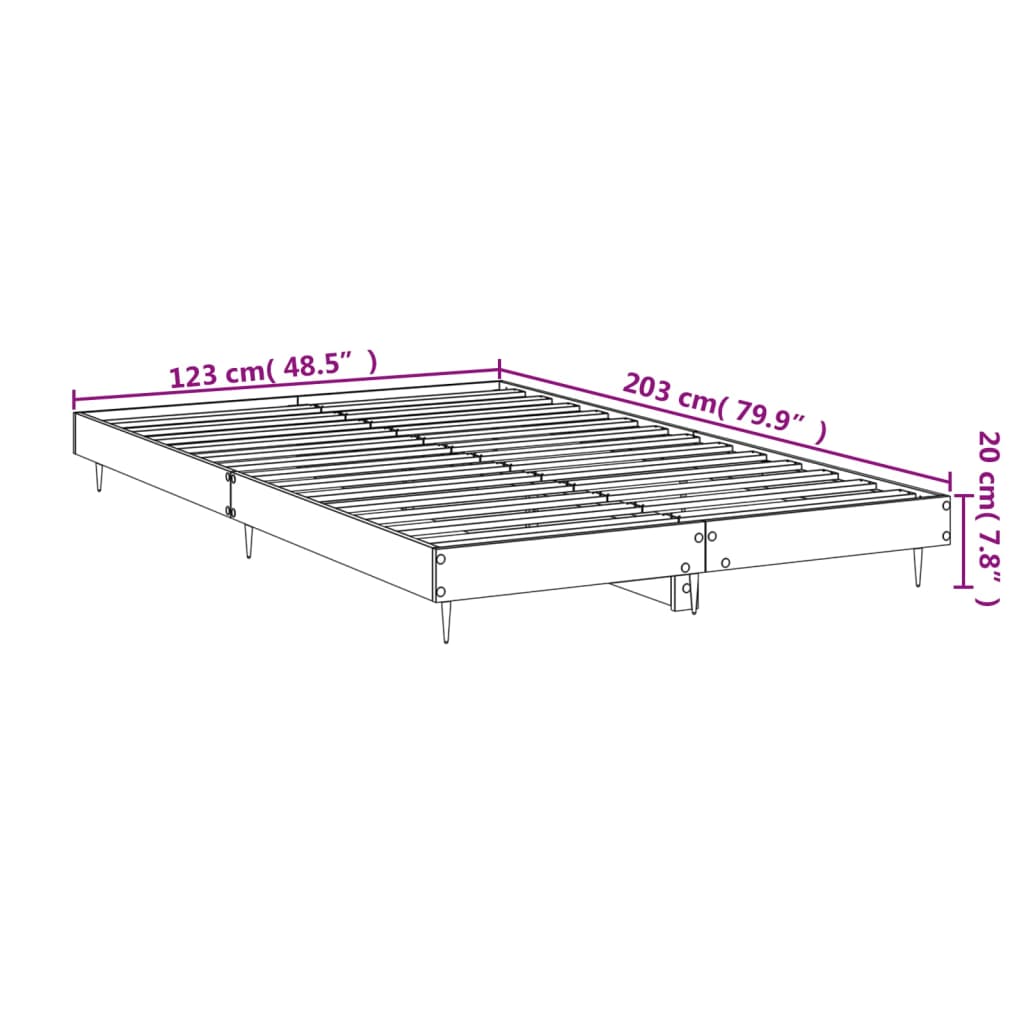 Giroletto senza Materasso Rovere Marrone 120x200 cm Truciolato | homemem39