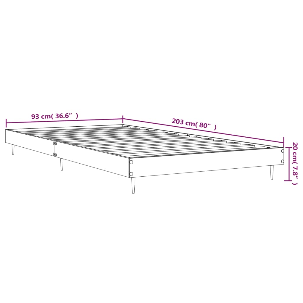 Giroletto Bianco 90x200 cm in Legno Multistrato | homemem39