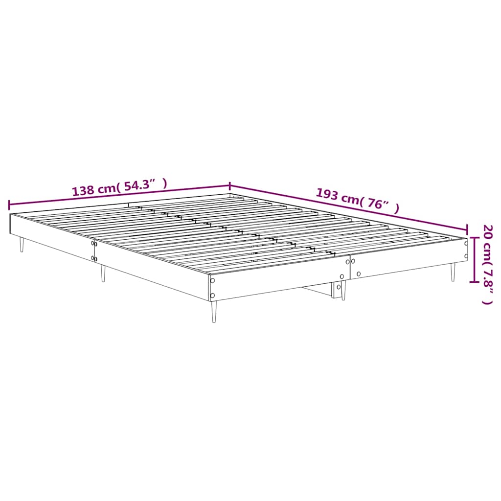 Giroletto Bianco Lucido 135x190 cm in Legno Multistrato | homemem39