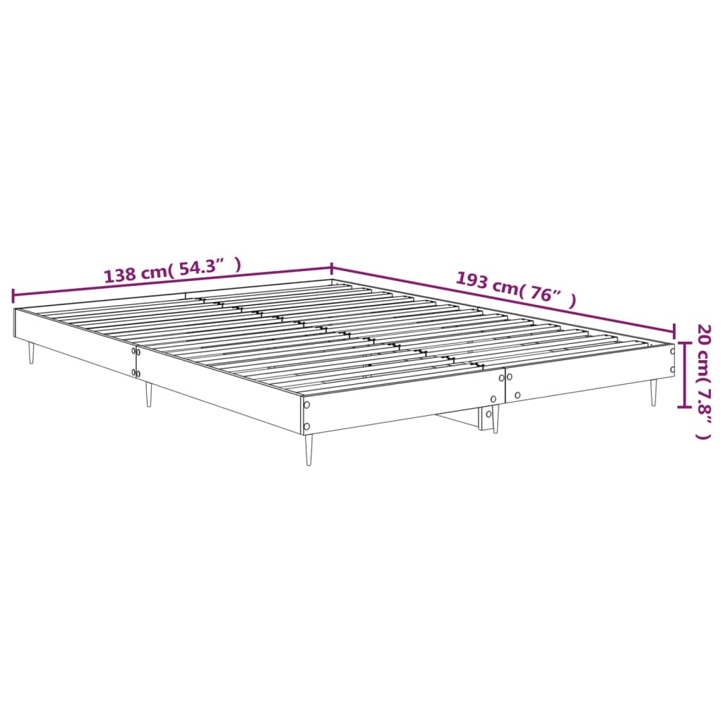 Giroletto Grigio Sonoma 135x190 cm in Legno Multistrato | homemem39