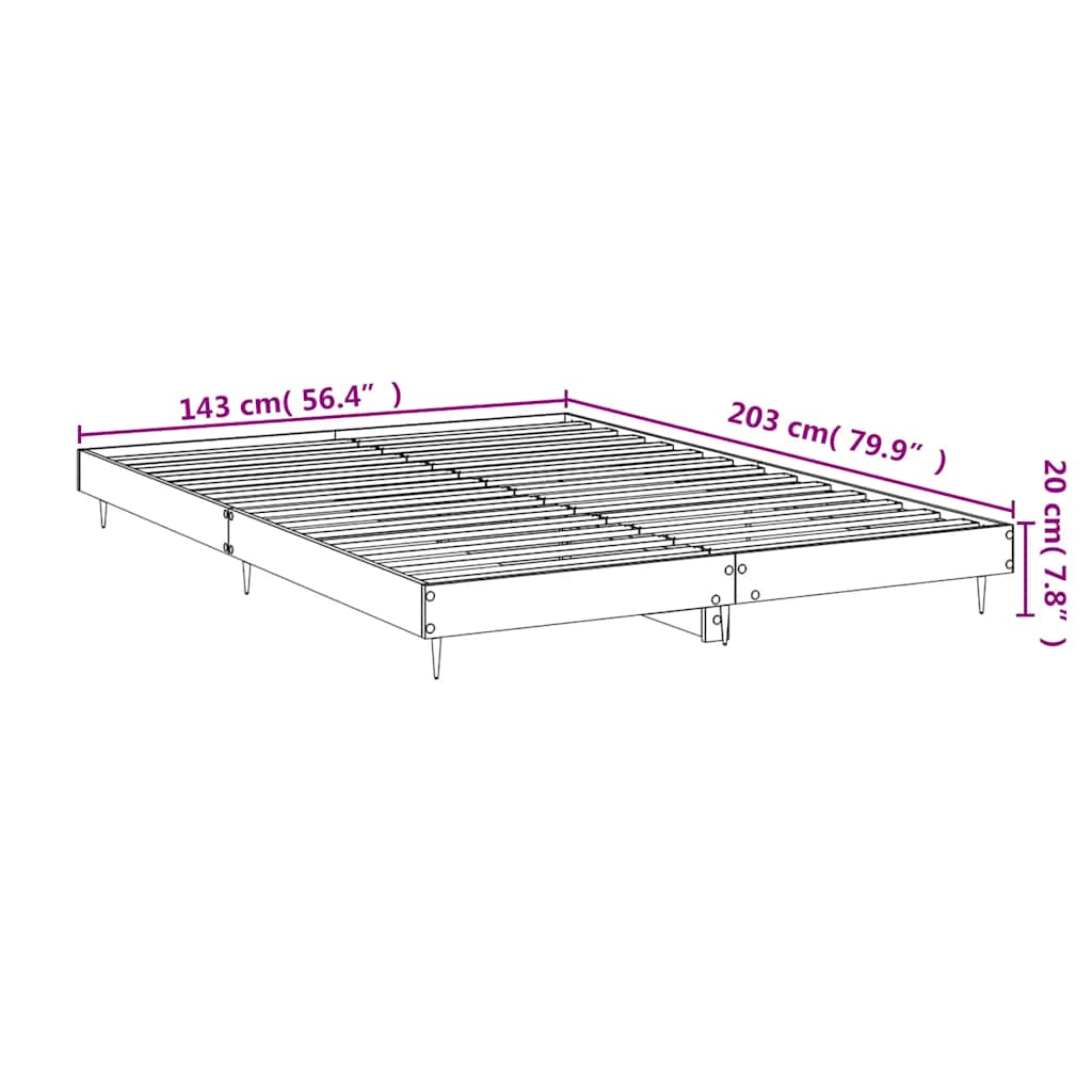 Giroletto Grigio Sonoma 140x200 cm in Legno Multistrato | homemem39