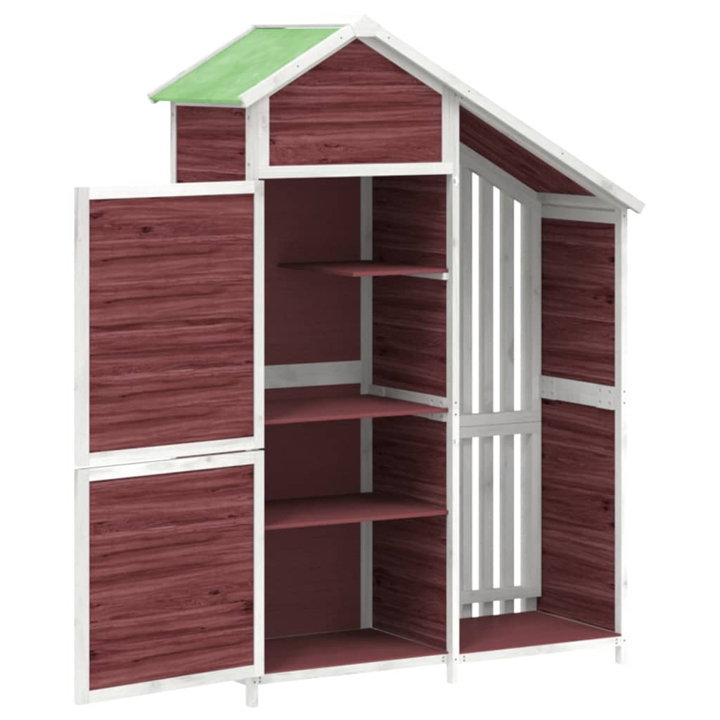 Rimessa da Giardino Moka 120x53,5x170 cm Legno Massello di Pino - homemem39