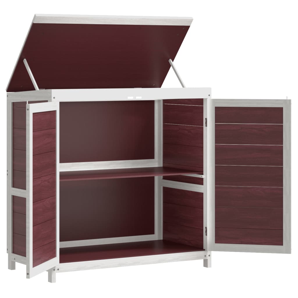 Set Rimessa Attrezzi da Giardino 2pz Moka Legno Massello Pino - homemem39