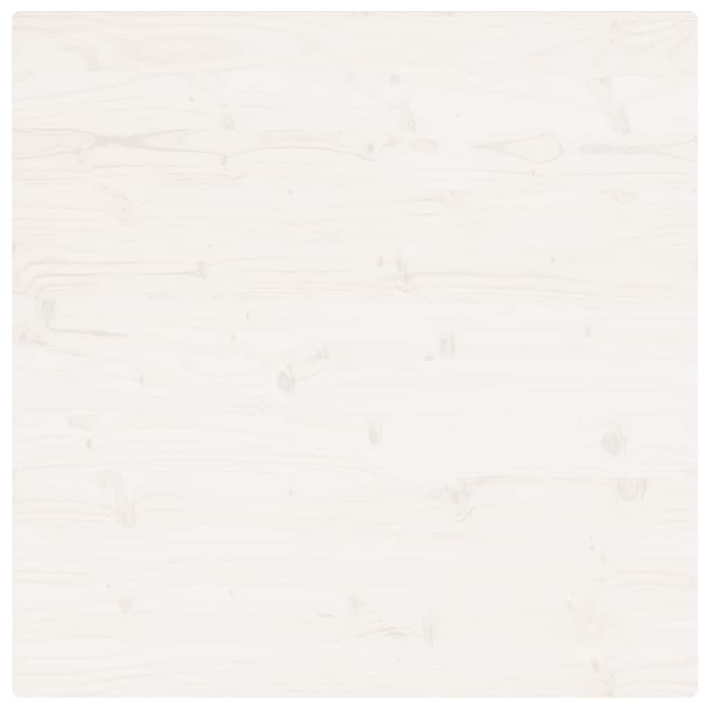 Piano Tavolo Bianco 90x90x2,5cm Legno Massello di Pino Quadrato - homemem39