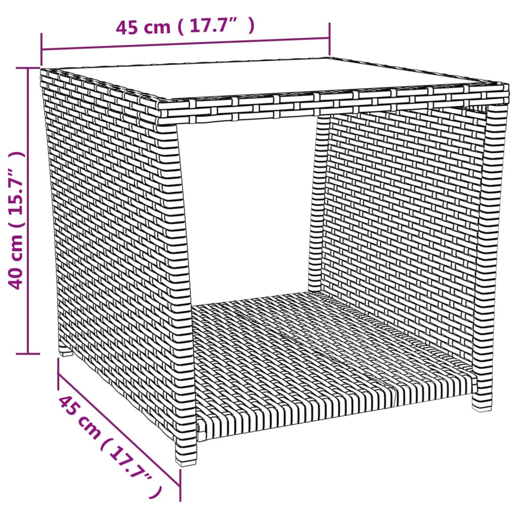 Set Mobili da Giardino 3 pz Beige Polyrattan e Acciaio | homemem39