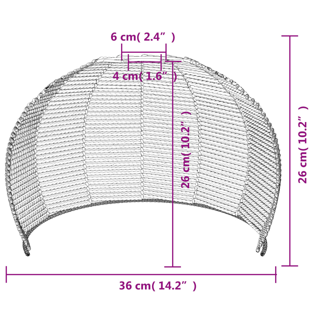 Paralume da Soffitto Ø36x26 cm Ferro e Carta | homemem39