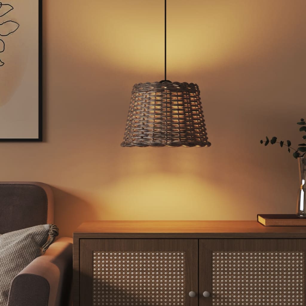Paralume da Soffitto Marrone Ø30x20 cm in Vimini - homemem39
