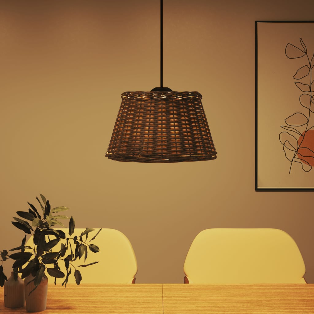 Paralume da Soffitto Marrone Ø50x30 cm in Vimini - homemem39