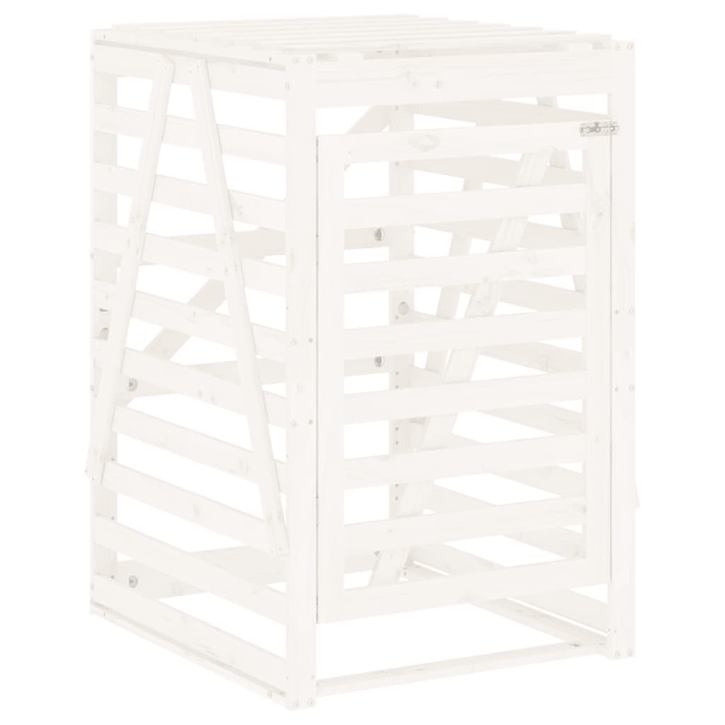Copribidone Doppio Bianco in Legno Massello di Pino - homemem39