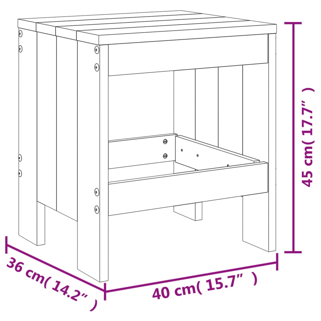 Set da Pranzo per Giardino 5 pz in Legno Massello di Douglas | homemem39