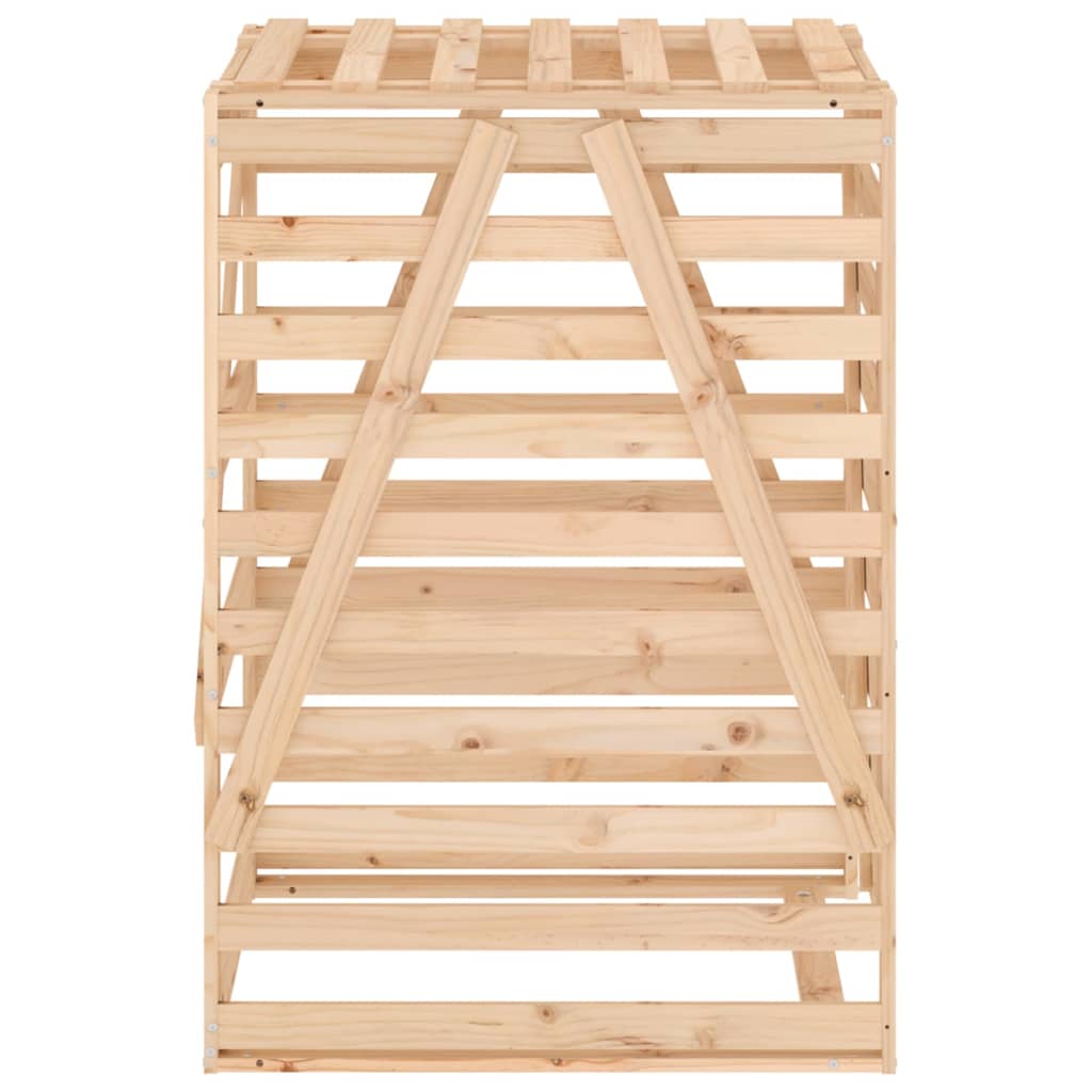 Copribidone 84x90x128,5 cm in Legno Massello di Pino - homemem39