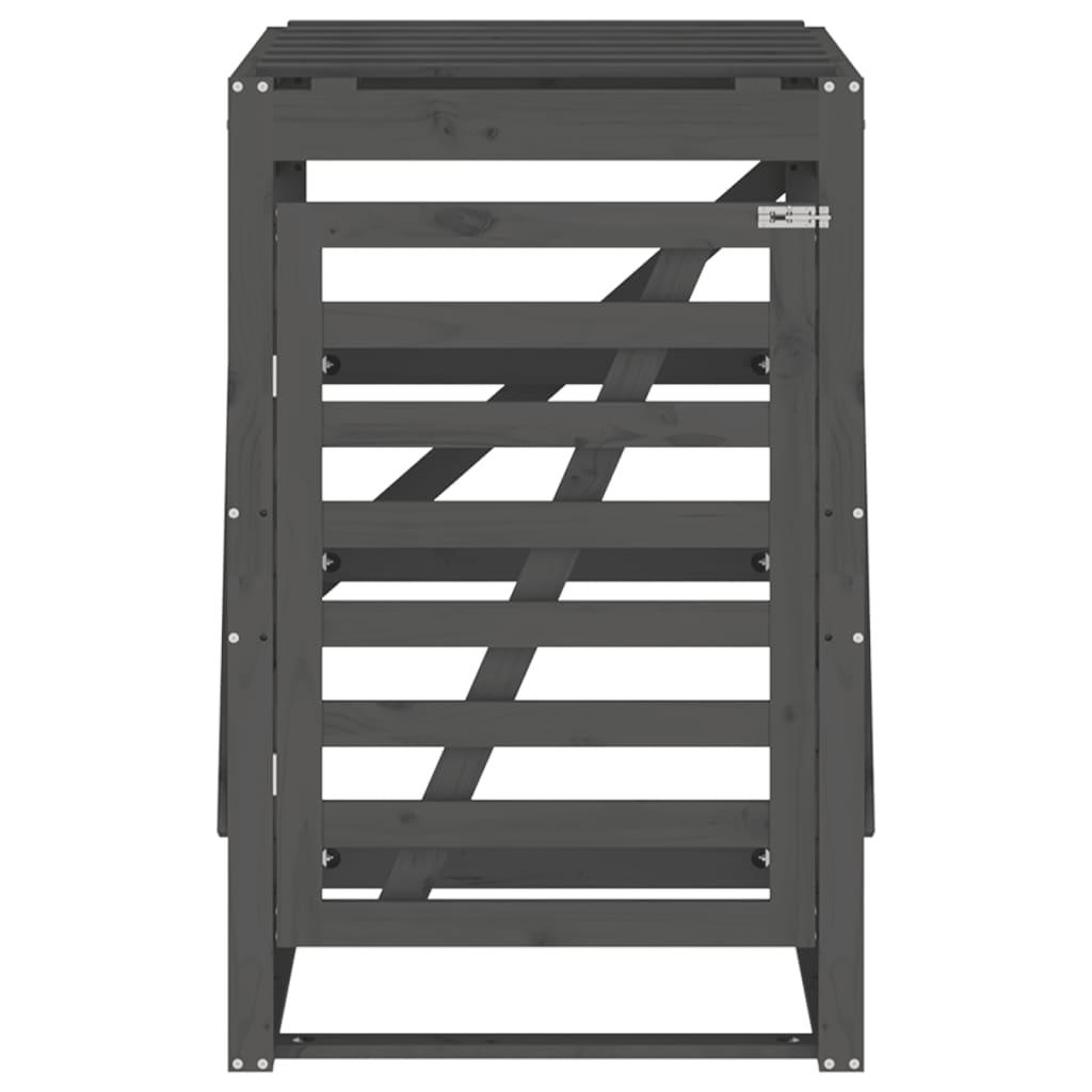 Copribidone Grigio 84x90x128,5 cm in Legno Massello di Pino - homemem39