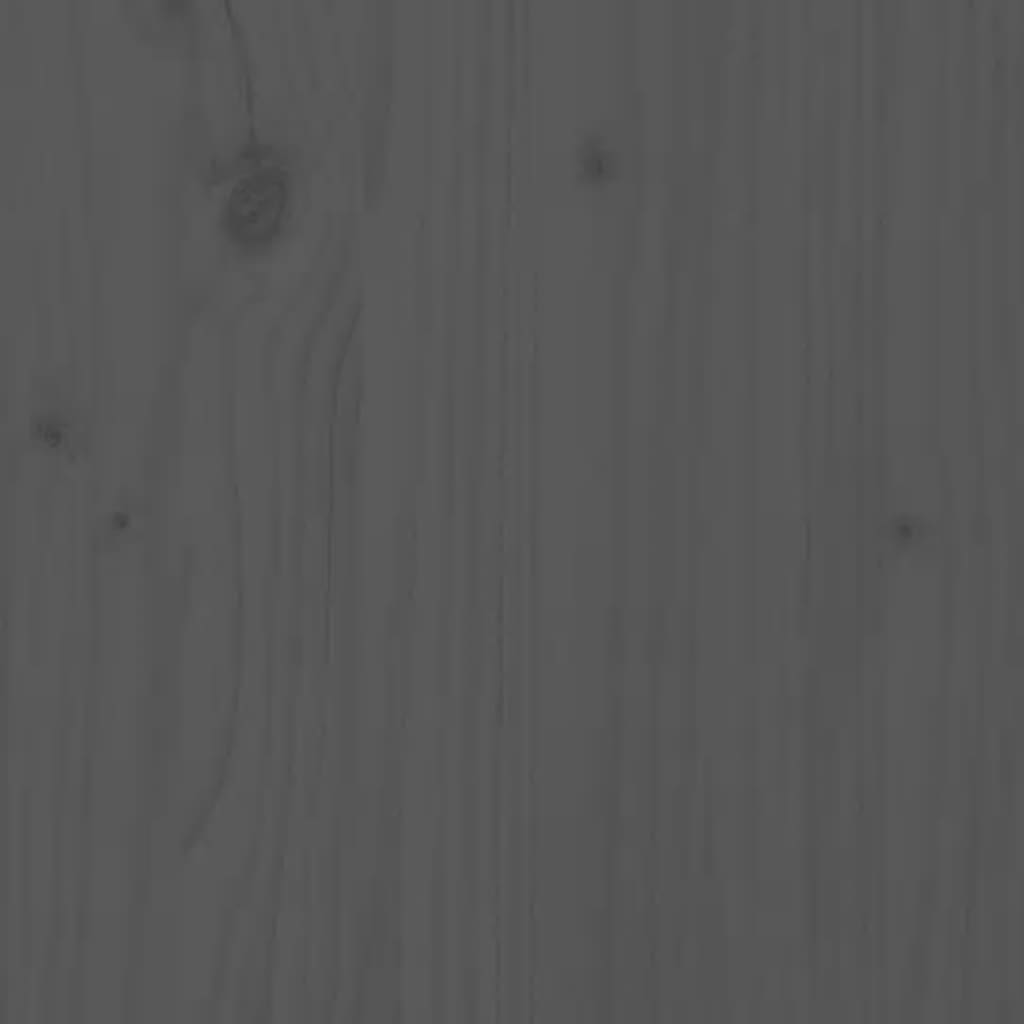 Copribidone Grigio 84x90x128,5 cm in Legno Massello di Pino - homemem39