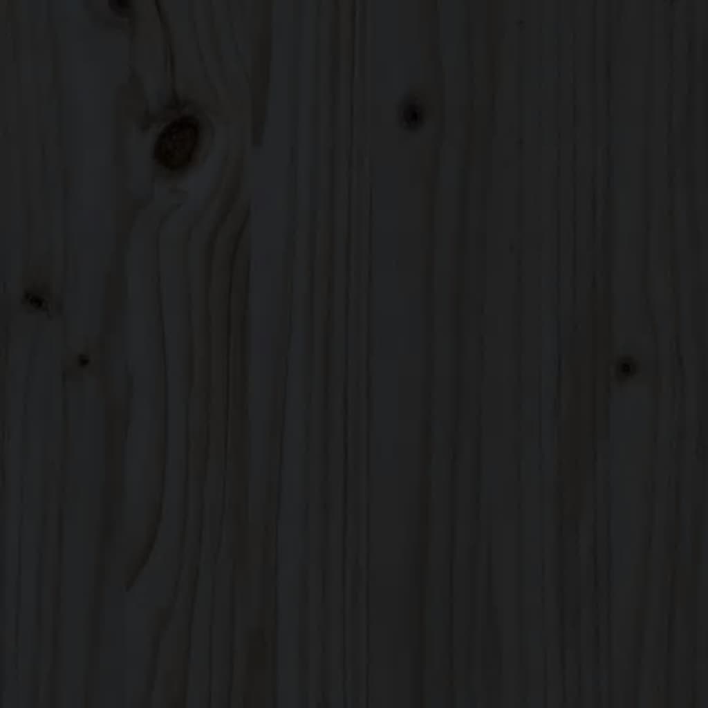 Copribidone Nero 84x90x128,5 cm in Legno Massello di Pino | homemem39